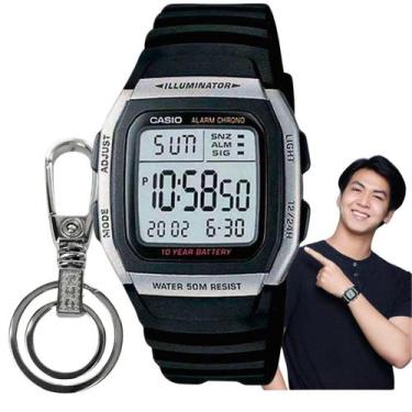 Imagem de Relógio de Pulso Casio Masculino Digital Preto W-96H-1AVDF + Chaveiro