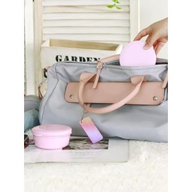 Imagem de Caixa de sabão redonda, caixa de sabão portátil de plástico, adequada para banheiro, academia, casa, viagem, acampamento - rosa