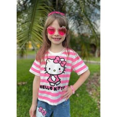 Imagem de Blusa Listrada Hello Kitty Fofinha Momi-Feminino