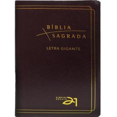 Imagem de Bíblia a21 letra gigante luxo - couro bonded bordô - VIDA NOVA