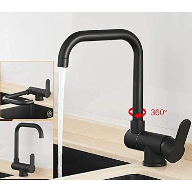 Imagem de - Torneiras, torneiras, torneiras de cozinha podem ser giradas torneiras de janela de 360 ° Torneiras dobráveis Torneira de água de cobre Torneira de alça única pia torneira quente e fria - Colisão/a