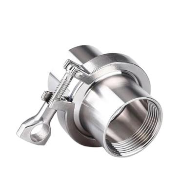 Imagem de Conjunto de encaixe de aço inoxidável 304 1/10.2 cm 3/20.3 cm 1/5.1 cm 3/10.2 cm 2.5 cm 3.0 cm 3.8 cm BSP rosca fêmea + braçadeira tripla + junta de silicone (BSP2 (virola 77.5))