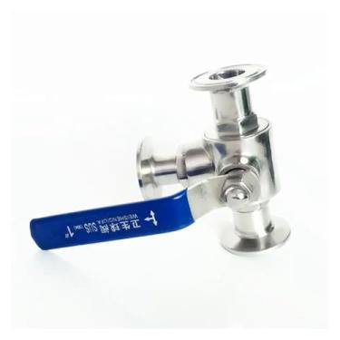 Imagem de Serve para tubo de 51 mm OD x válvula de esfera de porta L de braçadeira tripla de 5 cm SUS 304 inoxidável para fabricação de cerveja em casa WWECCQIJ