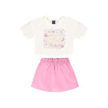 Imagem de Conjunto Blusa Cropped Short-Saia Bee Loop-Feminino