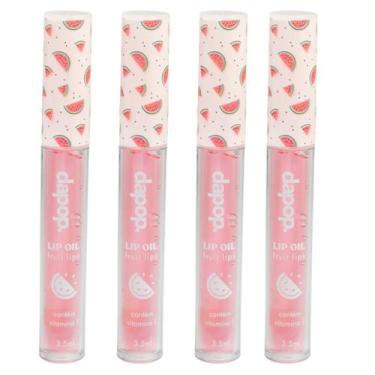 Imagem de Kit 4 Lip Oil Fruits Lips De Melancia Com Vitamina E - Dapop
