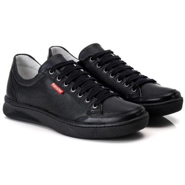 Imagem de Sapatênis Ranster Masculino Em Couro Confortável Preto 3021 PRETO-Masculino