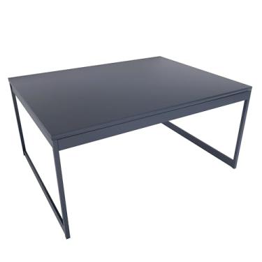 Imagem de Mesa de Jantar Moderna, Tampo em MDP Mel ou Preto, Estrutura Metálica, 120x75x90 cm (Preto)