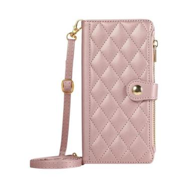 Imagem de Capa Carteira De Couro Transversal Para iPhone 17 pro Max Air 16 15 pl