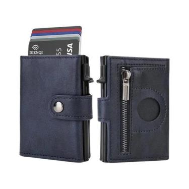 Imagem de Carteira Slim Masculina Em Fibra De Carbono Com RFID, Luxuosa, Mini Po