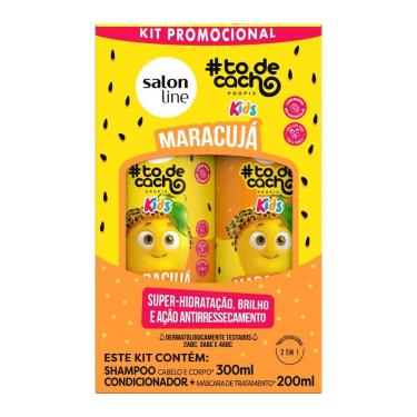 Imagem de Kit Salon Line To de Cacho Kids Maracujá Shampoo 300ml e Condicionador 200ml