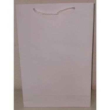 Imagem de 10 Sacolas Lisa Lembrancinha Festa Branca. - sacola papelao