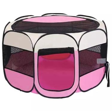 Imagem de Casinha de Cachorro e Gato | Portátil Dobrável Grande + Resistente(ROSA,G - (90CM))