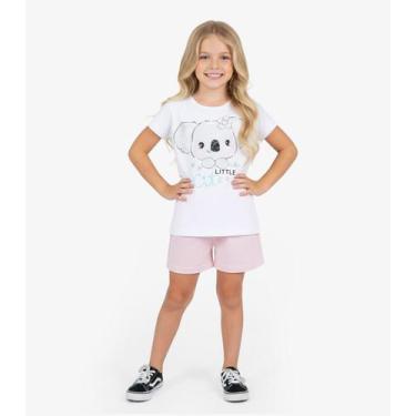 Imagem de Conjunto Infantil Curto Verão Menina Select Branco, 6, Branco