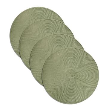 Imagem de Jogo Americano Pvc Manaus 38cm Redondo 4pcs - Niazitex, Oliva