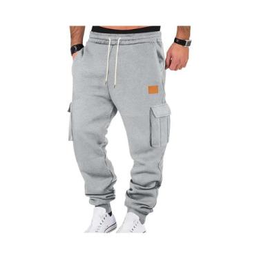 Imagem de Calças Cargo Masculinas Largas Casuais Para Outono E Inverno Com Múlti