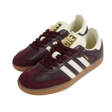 Imagem de adidas Originals Samba OG Vermelho, Maroon/Crewht/Goldmt, 9.5 Women/8.5 Men