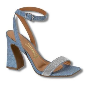 Imagem de Sandália Vizzano Salto Bloco Feminina Tira Strass 6493.109-Feminino