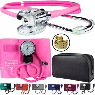 Imagem de Kit Aparelho Pressao Esteto Estetoscopio Esfigmo Pa Med Incoterm Premi
