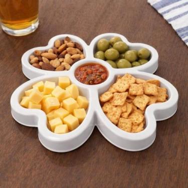 Imagem de Petisqueira Trevo De Plástico Com 5 Divisórias Aperitivos - Keita, Bra