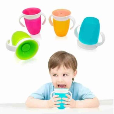 Imagem de Copo Anti-Vazamento Treinamento Bebê 360 Com Alça 200 Ml
