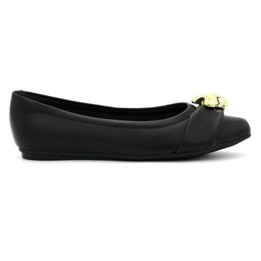 Imagem de Sapatilha Beira Rio Original Fivela Moda Social Feminino 536, 36, Pret