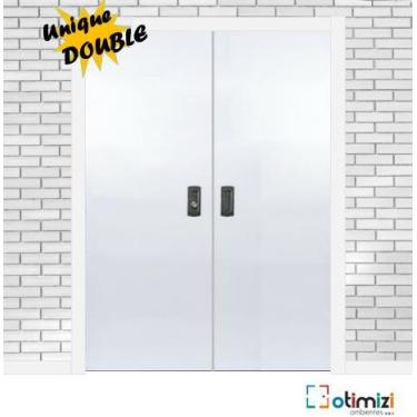 Imagem de Modelo Duplo Unique - (Porta Dupla Puxador Inox 15cm - 02 Folhas Lisas