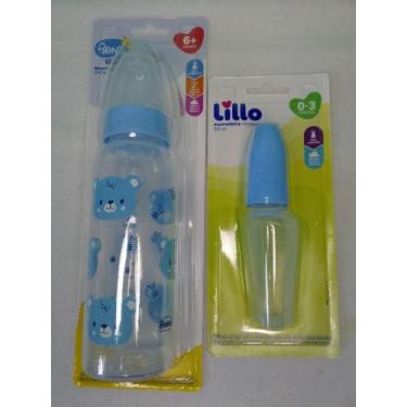 Imagem de Kit Mamadeira Lillo Fiona 240ml+ Chuquinha Lillo 50 ml, Azul