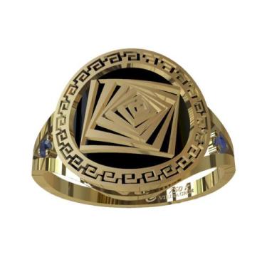 Imagem de Anel de Formatura Hipnoterapia em Ouro 18K - Vieira Cruz Joias, 31