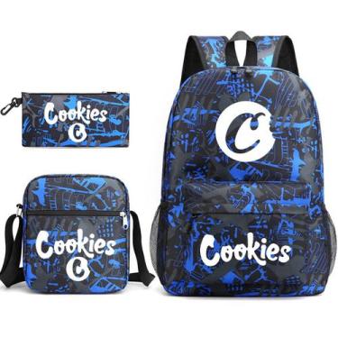 Imagem de Conjunto de mochilas Cookies School, 3 peças com bolsa de ombro e esto