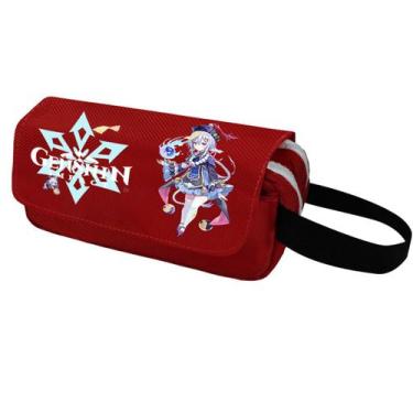 Imagem de Bolsa de lápis Genshins Impacts Klee Anime de nylon de grande capacida