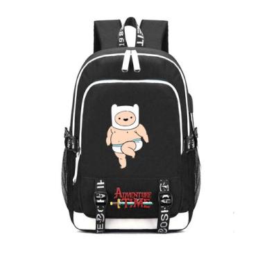 Imagem de Mochila escolar de anime Adventure Times 30x15x44cm - yiweisai