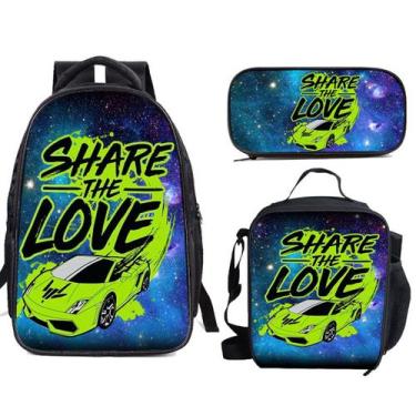 Imagem de Conjunto de mochilas escolares Share the Love, 3 unidades para estudan