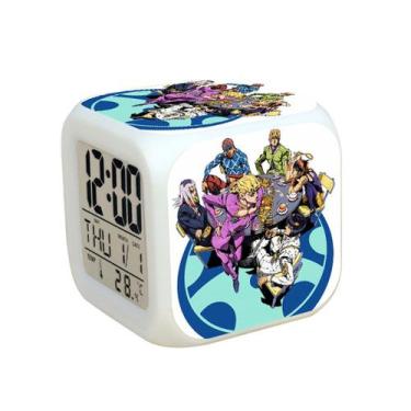 Imagem de Despertador JoJos Bizarre Adventures 7 cores com mudança de LED - yiwe