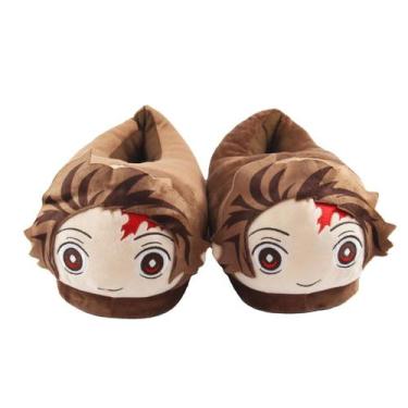 Imagem de Chinelos Demons Slayers Kamados Tanjirou Plush Anime 28 cm - yiweisai