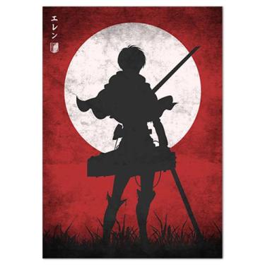 Imagem de Pôster Attack on Titan Anime Art 30x40cm Papel 30g - yiweisai