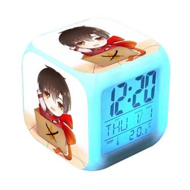 Imagem de Despertador digital LED Hunters Hunters Square 8x8x8cm - yiweisai