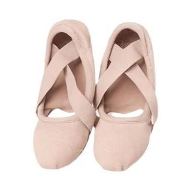 Imagem de Sapatilhas De Balé Para Meninas E Mulheres, Calçados De Dança Elástico