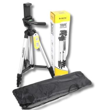 Imagem de Tripé Profissional Suporte para Câmeras e Celular Universal Bmax - B M