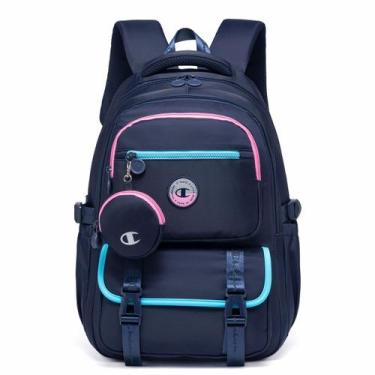 Imagem de Mochila Champion Reforçada Juvenil Bolsos Espaçosa Original