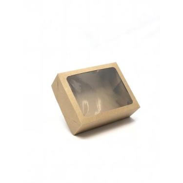 Imagem de 20 Caixas com visor para Kit de Cosméticos 19x15x6cm Cor:Kraft - Kaiam