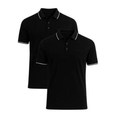 Imagem de Kit 2 Camisas Polo Masculina Básica Crocker-Masculino