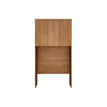 Imagem de Módulo Armário Ponte Aéreo Solteiro Rizon 3 Portas de Abrir 100% MDF Cumaru Novo Horizonte