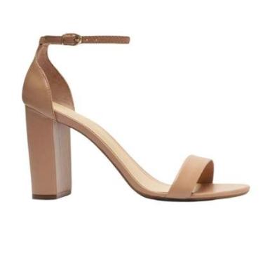 Imagem de Sandália Feminina Couro Salto Bloco Alto Isabelli Arezzo-Feminino
