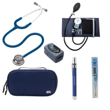 Imagem de KIT Estetoscópio Littmann 3M + Esgifmo + Case + Lanterna + Oxímetro + 