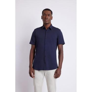 Imagem de Camisa Aramis Manga Curta Cosmo Slim Malha Lisa Marinho-Masculino