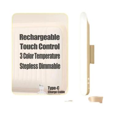 Imagem de Luminária De Mesa LED Magnética Recarregável Por USB Com 3 Cores E Int