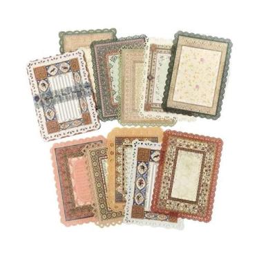 Imagem de Papel De Renda Vintage 10 Peças Para Scrapbook, Álbum De Fotos DIY, Co