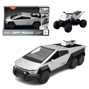 Imagem de Carro Cybertruck com luz e som a fricção 6 rodas com Mini Moto - Brink Center