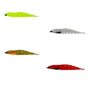 Imagem de Kit 4un matadeira isca artificial camarão robaleiro 4,8cm
