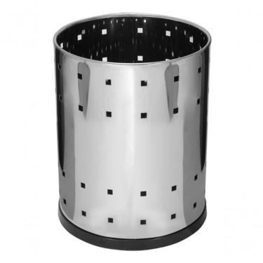 Imagem de Cesto Lixeira Telado para Escritório Ou Banheiro 36L Aço Inox Abertura Superior com Fun...